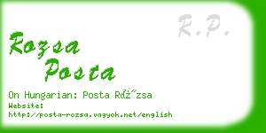 rozsa posta business card